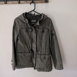 Levi’s Olive Green Hooded Utility Field Jacket- Medium